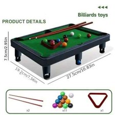 mini billiards pool table light with balls  Cues set tabletop set