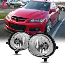 For Mazda 6 2006-2007 Clear Pair Bumper Fog Lights Front Replacement Lamps Lr