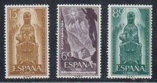 SPAIN - ESPAÑA - 1956 - COMPLETE SET MINT MNH Sc# 849 - 851 VIRGIN OF MONTSERRAT
