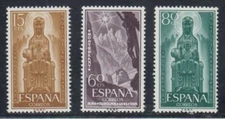 SPAIN - ESPAÑA - 1956 - COMPLETE SET MINT MNH Sc# 849 - 851 VIRGIN OF MONTSERRAT
