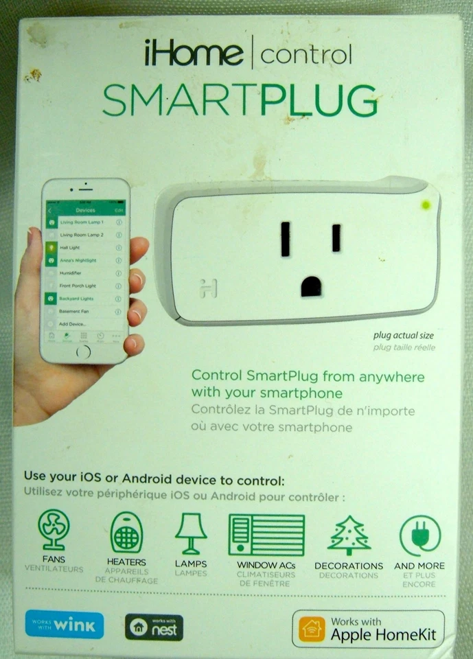 iHome iSP5 WiFI Smart Plug for Apple Android HomeKit Siri Nest Wink Echo Amazon - Image 2 of 4