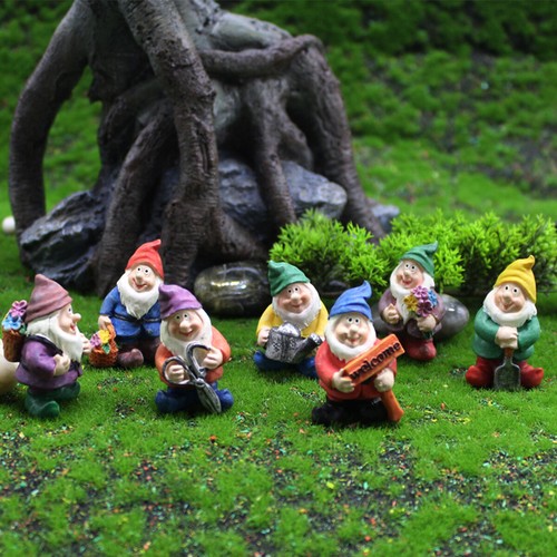 Mini Gnome Statue Miniature Fairy Garden Gnomes Fairy Resin Outdoor 7X - Picture 4 of 10