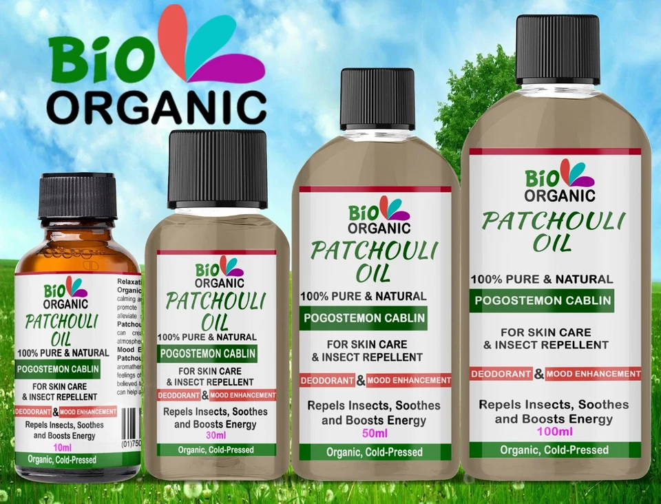 BIO ORGANIC Patchouli Essential Oil Aromatherapy 100% Pure & Natural Home Fragrance Diffuser