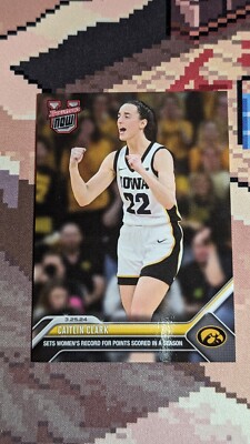 2023-24 Topps Now Bowman U #74 Caitlin Clark Sets Women's Record For Points