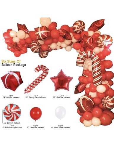 Merry Christmas Balloon Garland Arch 144 Pieces - 第 3/6 張圖片