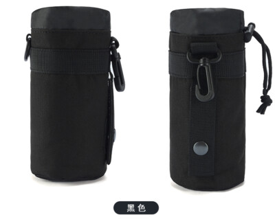 Novemkada Wasserflaschen-Beutel – 2 Stück, 1000D MOLLE, Kordelzug, Für Rucksack