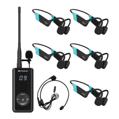 TT120 Swim Coach Communicator 5 Receivers IP68 Waterproof For Swimming Train Set