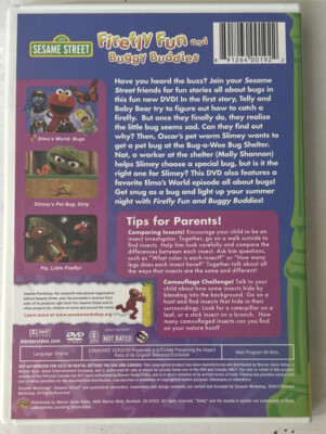 Sesame Street Firefly Fun and Buggy Buddies (DVD, 2010) Used
