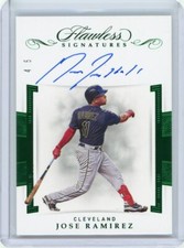 2020 Panini Flawless Emerald Autograph #FS-JR Jose Ramirez #4/5
