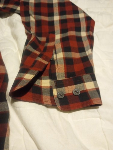 Enro English Twill Mens Plaid Button Down Large Tall - Picture 2 of 6