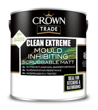 Crown Clean Extreme Mould Inhibiting Scrubbable Matt White 2.5l