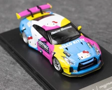  MC 1:64 Cartoon GTR R35 Racing Sports Model Diecast Metal Car BN