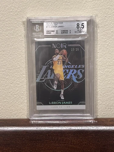 2019-20 Panini Noir LeBron James Holo Silver Icon Edition Lakers 🔥#113 /25 8.5