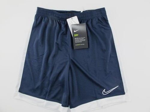 Nike NEW Dri-Fit Blue White Boys Youth M Soccer Running Gym Track Shorts AJ9279