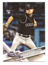 2017 Topps Holiday Baseball Rockies Kyle Freeland Rookie Card #HMW30. rookie card picture