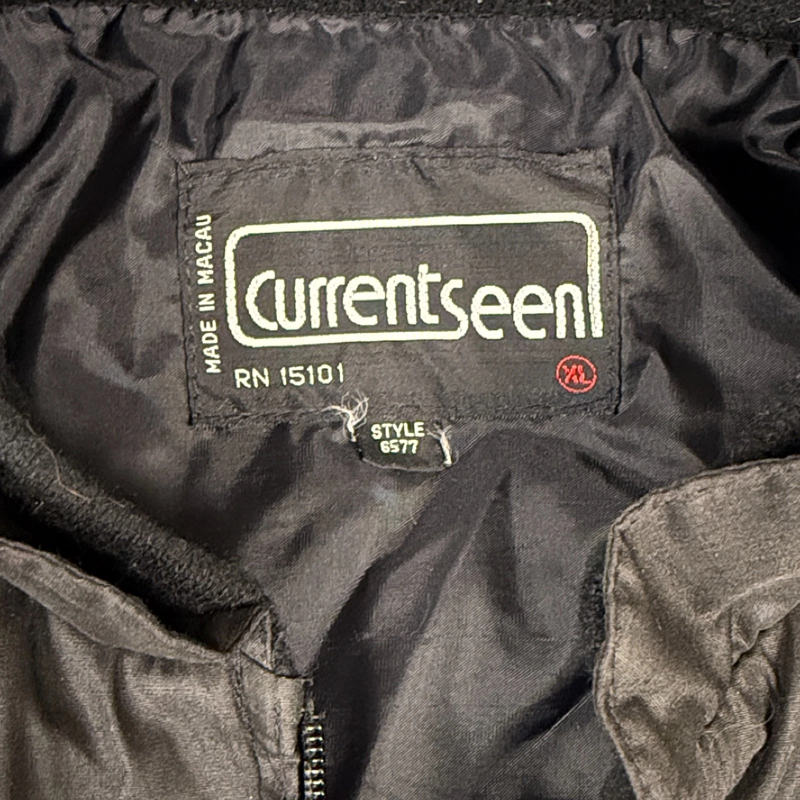 Vintage Current Seen Bomber Jacket Mens XL Black Military Flight Utility image 7