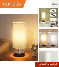 Small Table Lamp for Bedroom - Bedside Lamps for Night Stands, Minimalist Nig...
