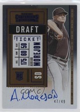 2020 Contenders Draft Ticket Blue 47/49 Adrian Morejon #108 Rookie Auto RC 0ui5