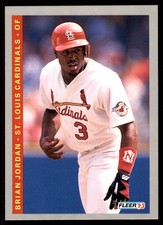 Brian Jordan 1993 Fleer #511 Cardinals MLB READ FREE SHIPPING AutographDen