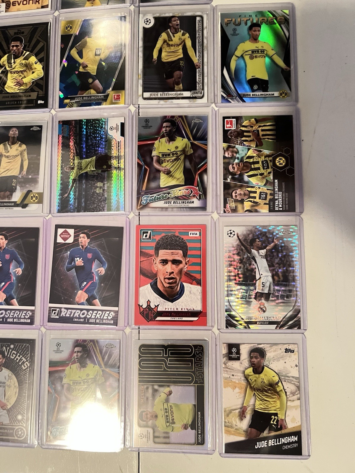 Jude Bellingham Lot Of 28 Rookie Insert Refractor World Cup England SP view 3