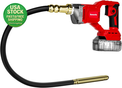 Cordless Concrete Vibrating Tool Compatible with Milwaukee 18V 600W 3.8Ft Shaft