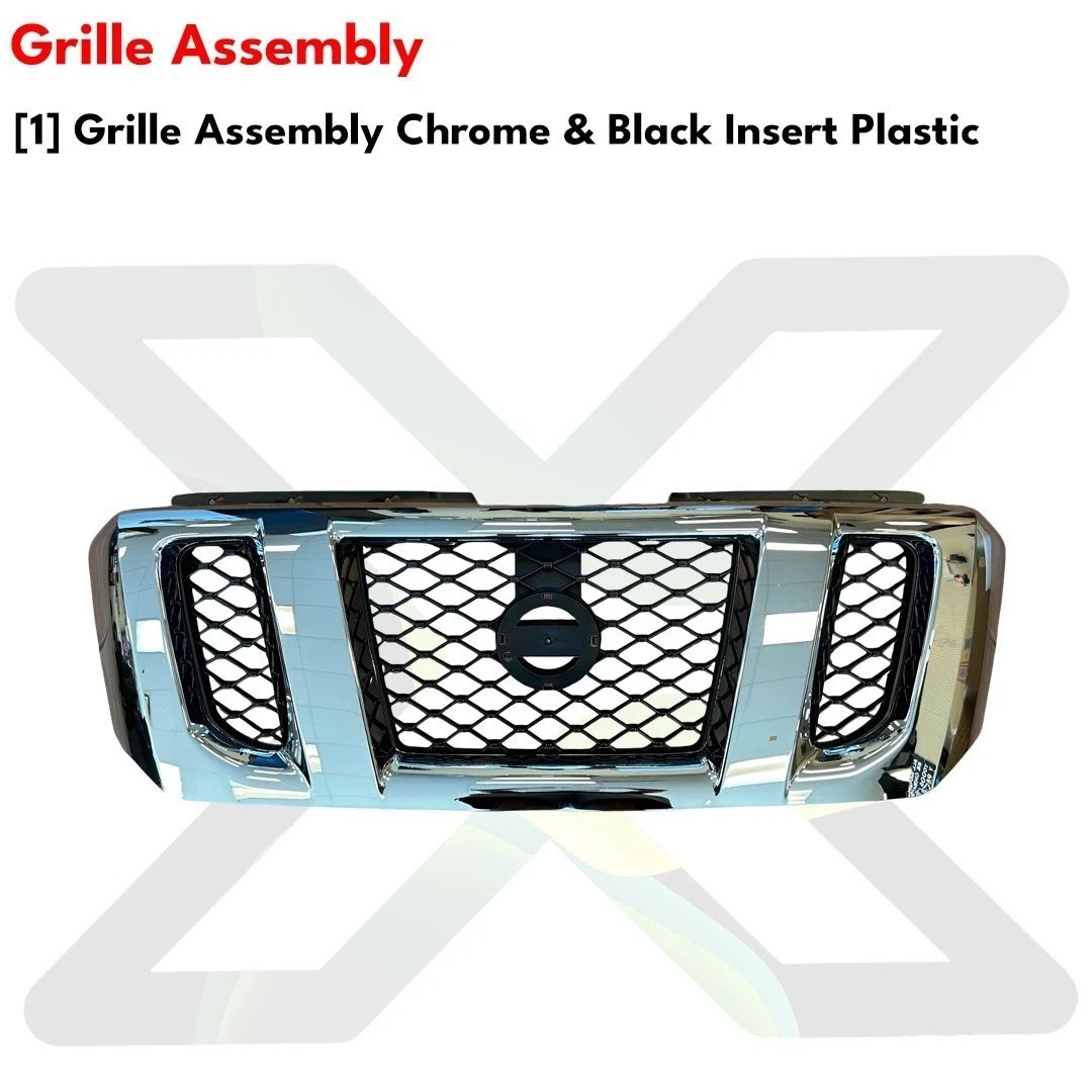 Front Bumper Chrome & Grille Kit For 2012-2021 Nissan NV1500 NV2500 NV3500 thumbnail 3