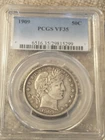 1909 Barber Half Dollar, PCGS VF35, Natural and Undamaged