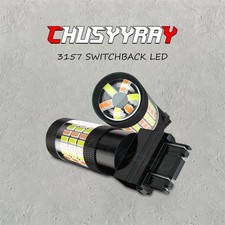 For Dodge Ram 2500 1994-13 Switchback 3157 LED Front Turn Signal Blinker Bulbs