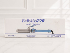 BaBylissPRO Nano Titanium Curling Iron 1-1/2in Titanium 450F Blue Silver