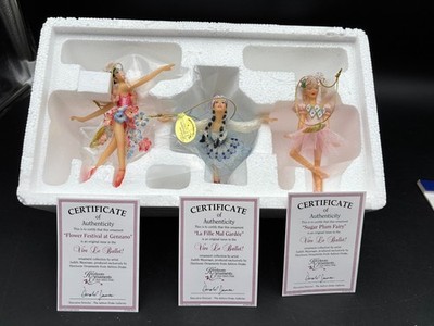 Ashton Drake Heirloom Ornaments ''VIVE LE BALLET''  Set of 3 ~ w/COA'S ~  SET #9