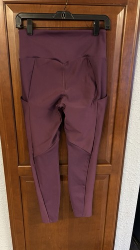 Alo Yoga High-Waist Purple/Burgundy Leggings Athletic Workout Pants Medium - Picture 4 of 8