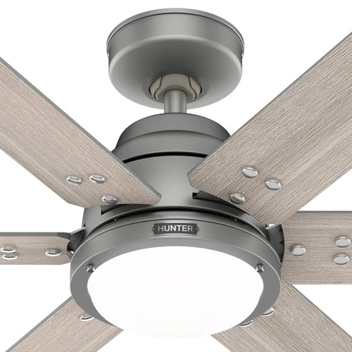 60" Hunter Gravity Matte Silver LED Smart Ceiling Fan - Picture 4 of 7
