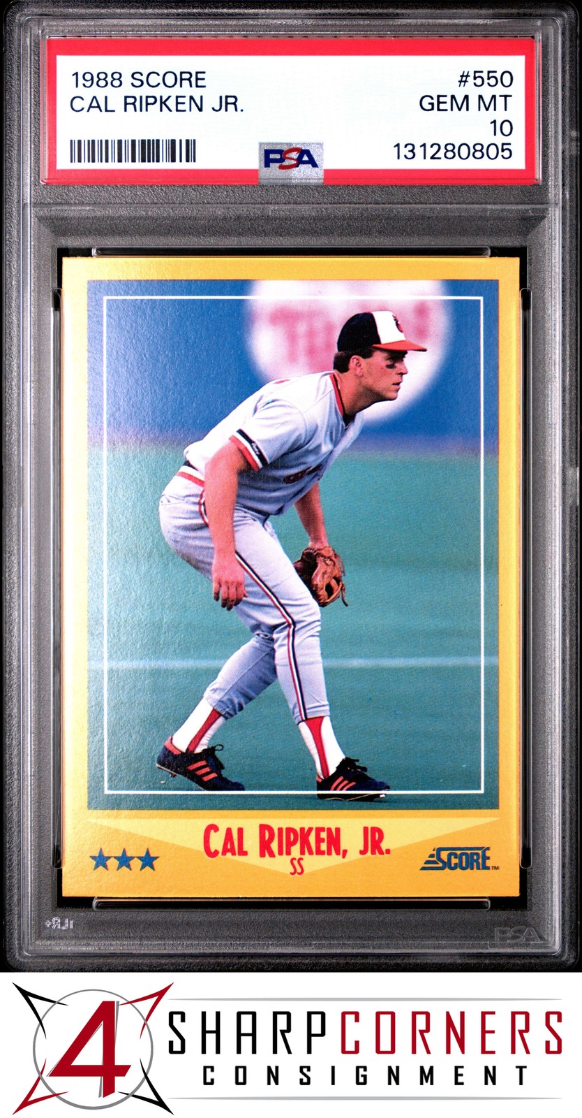 1988 SCORE #550 CAL RIPKEN JR. ORIOLES HOF PSA 10