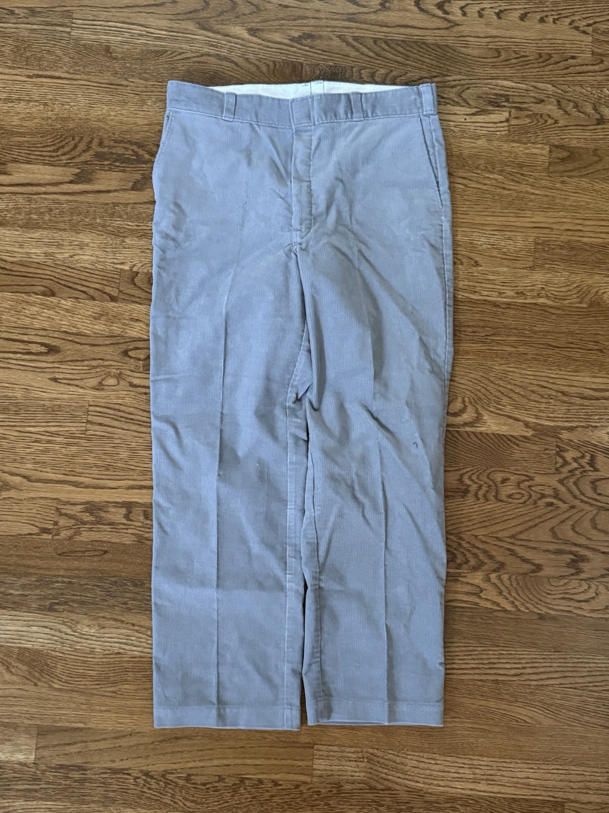 Vintage 80s Dickies USA Made Light Blue Corduroy Pants 38x30 Workwear