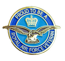 Royal Air Force VETERAN new enamel badge Proud to be a RAF veteran