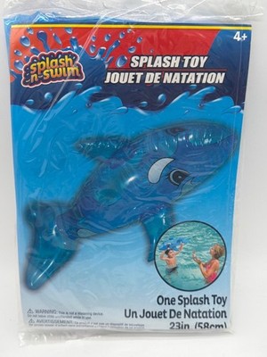 Splash N Swim Inflatable Dolphin Pool Toy 23in (58cm) Blue For Ages 4+