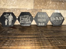 Engraved Fathers Day Coasters (Set of 4)