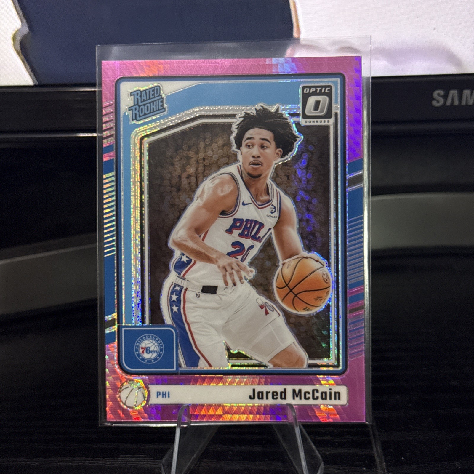 2024-25 Panini Donruss Optic Jared McCain Rated Rookie Pink Hyper RC #270