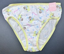 New Vintage Y2K St. Eve Kids White Panties With Tag Size 6/6X Monkey Design