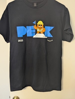 Amazon employee t-shirt 2025 peak gildan size medium black