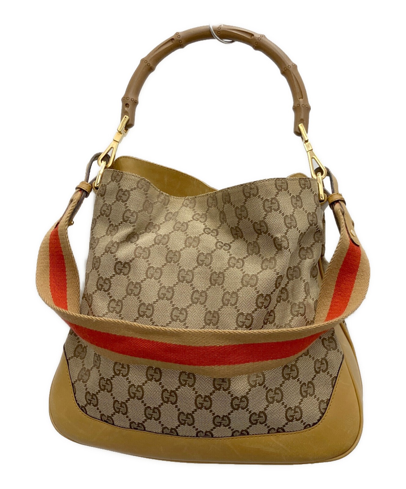 GUCCI Bamboo Handle 2WAY Bag Brown Leather Italy Model 001.4095.001553 SN2601 thumbnail 12