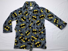 DC Comics Batman Soft Fleece Bath Robe Boy's Gray Size 8