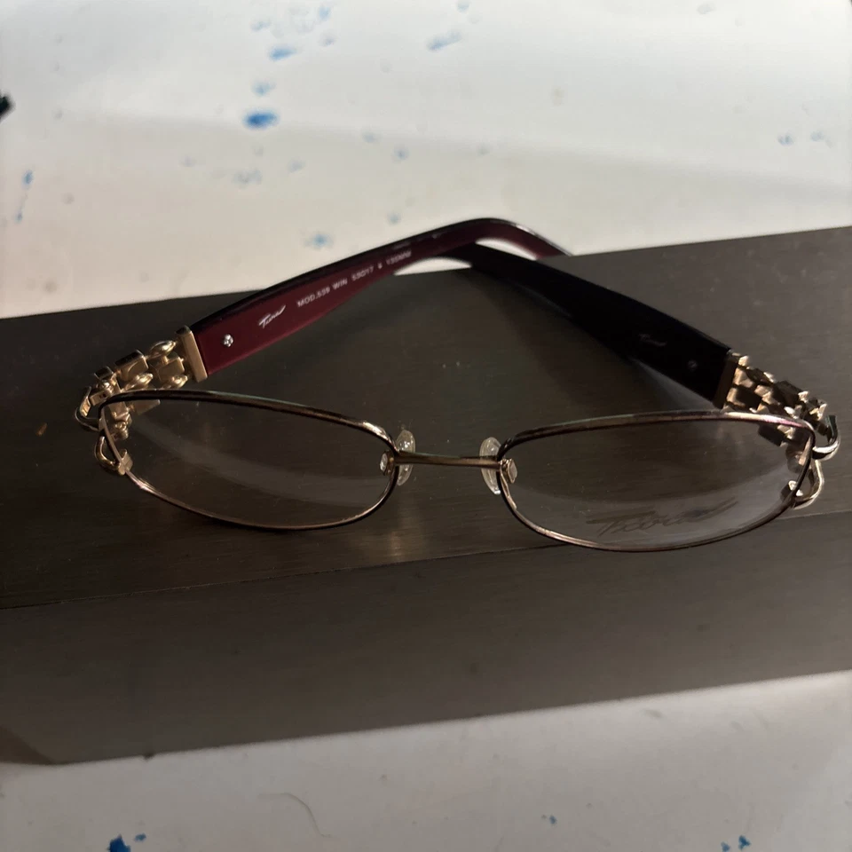 TURA MOD.539 53/17/135 ARMAÇÕES DE ÓCULOS APENAS OURO 20K NOVO EM FOLHA!! - Imagem 2 de 3