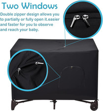 Crib Blackout Cover Pack Play Breathable Tent Travel Portable Stretchy Baby