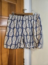 OP Men's Pineapple Pattern Swim Shorts Blue  Cream Sz L