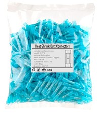 500PCS Blue Heat Shrink Butt Connectors AWG16-14,Marine Grade Heat Shrink Wir...