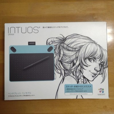 Wacom Intuos Draw Blue Pen Tablet Digitales Zeichenpad mit Stift USB-Kabel