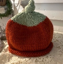 Newborn Autumn pumpkin baby beanie