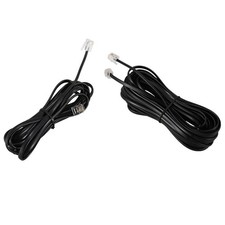 2Pcs RJ11 6P4C Telephone Cable Cord ADSL Modem, 3 Meters & 10 Meters K2W53087