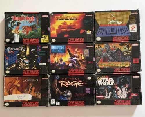Nintendo SNES Super Lot Video Game Bundle PLEASE SEE DESCRIPTION